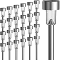 GIGALUMI 24 Pack Solar Path Lights Outdoor,Solar Lights Outdoor Waterproof,Stainless Steel LED Landscape Lighting,Solar Garden Lights for Driveway,Pathway,Patio,Yard