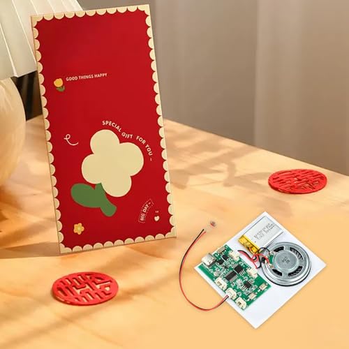 Image of Diymore DIY Birthday Cards Music Module 8MB,Light Sensing Activated Sound Module with Speaker,Easy Recording for Personalized Greetings,DIY Holiday Cards Gifts for Women Men Mom Wife Lover Kids 2 PCS
