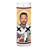Tom Celebrity Glass Jar Candle – Hardy Votive Candle – Unique Gift for Dark Peaky Knight Blinders TV Show and Movie Lovers – Home Decor Collectible for Alfie Solomons Fans