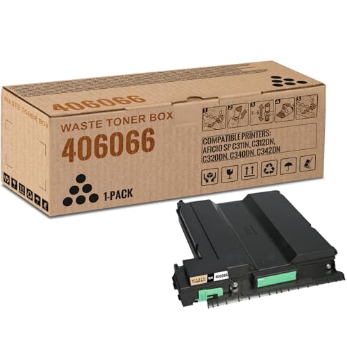 IGUGNIK 1 Pack 406066 Black Waste Toner Box | Replacement for Ricoh 406066 Work with Aficio SP C311N C312DN C320DN C340DN C342DN | 406066