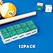 GSE Games & Sports Expert 12-Pack Billiard/Pool Cue Chalks, Billiard Pool Table Accessories for Home/Tournament Use (Green)
