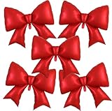 Vuzvuv 5Pcs 38 Inch Giant Red Bow Balloon for Birthday Party, Red Coquette Birthday Decorations for Gender Reveal, Baby Shower,Wedding Bridal，Theme Party
