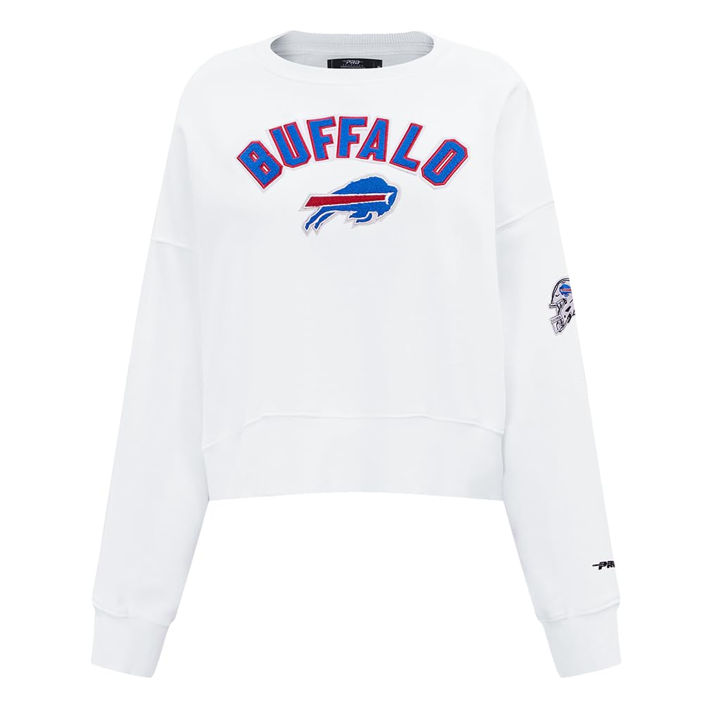 Pro Standard Womens NFL Pittsburgh Steelers Classic Chenille Crewneck Sweatshirt White 2Xl