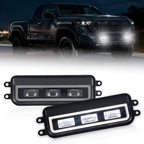 ZDEERAOTO LED Front Bumper Fog Light White Daytime Running Light