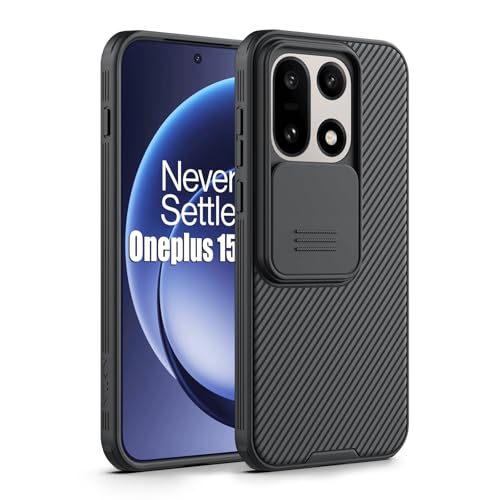 Image of Nillkin Case for OnePlus 15 One Plus 15 (1+15) (6.82 inch Inch) CamShield Pro Slider Camera Close & Open Double Layered Protection TPU + PC Black Color | Slide Camera Cover | Full Camera Protection | Shockproof Protective | Thin Slim Fit | Camera Lens Protector | Black
