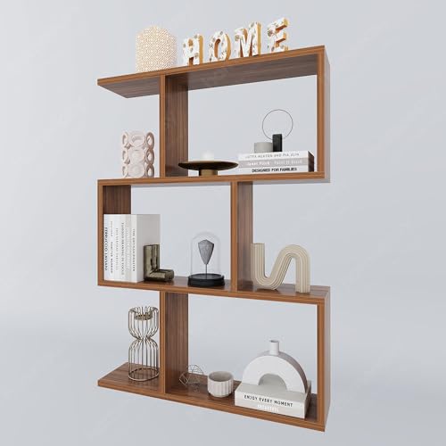 Image of homeeasy Wooden Wall Shelves - 4-Tier Floating Shelf | Stylish Storage for Living Room, Study, Office & Kitchen | Perfect for Home Decor & Book Display (WS4)(78x12.5x56)
