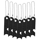 MOBUTOFU Grattoirs à Feu en Acier Réfractaire 10 Pièces Noir Portable Multifonction pour Camping Et Survie Extérieur Outils D'allumage d'urgence Chaîne Suspendre