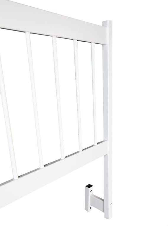 Aqua Select Above Ground Swimming Pool Resin Safety Pool Fence Base | White | Premium Quality UV Protected Vinyl | Keeps Pool Toys in and Intruders Out | Kit C - 2 Sections | Easy Installation