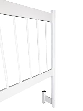 Aqua Select Above Ground Swimming Pool Resin Safety Pool Fence Base | White | Premium Quality UV Protected Vinyl | Keeps Pool Toys in and Intruders Out | Kit C - 2 Sections | Easy Installation