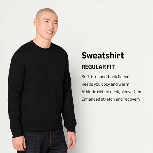 Image of Amazon Essentials Men's Crewneck Fleece Sweatshirt with Ribbing (Available in Big & Tall)