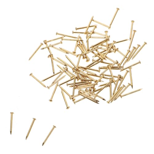 200 clavos de cobre para proyectos, clavos de latón para muebles, clavos de cobre para reparación y manualidades miniatura 1