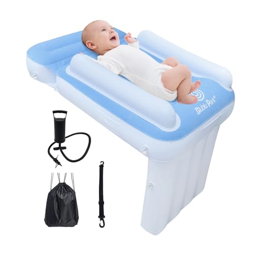 Blublu Park Kids Bed Airplane, Inflatable Toddler Bed for Kids Seat Extender, Toddler Plane Beds with Sides Pump Belt, Air Mattress Fits Seats of Flight, Car, Train