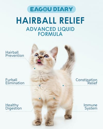 Anti-Haarball Katzen Tropfen - Katzen Haarballen AuflöSen, Darmflora Aufbauen, Haarspindelbehandlung für Katze mit Lysin, Faser, Vitaminen, für Verbesserte Verdauung und Gegen Haarausfall bei Katze