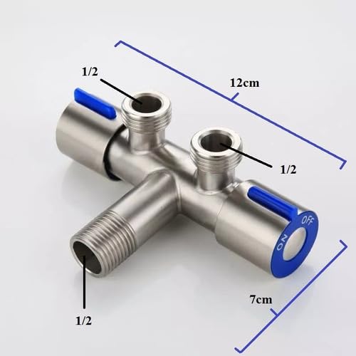Torneira Registro T Duas Saídas De Água Inox Válvula Duplo Sowshop