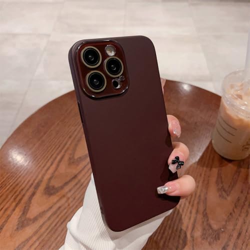 Coque iPhone 15 Pro évitez les rayures photo grâce au verre mat vin