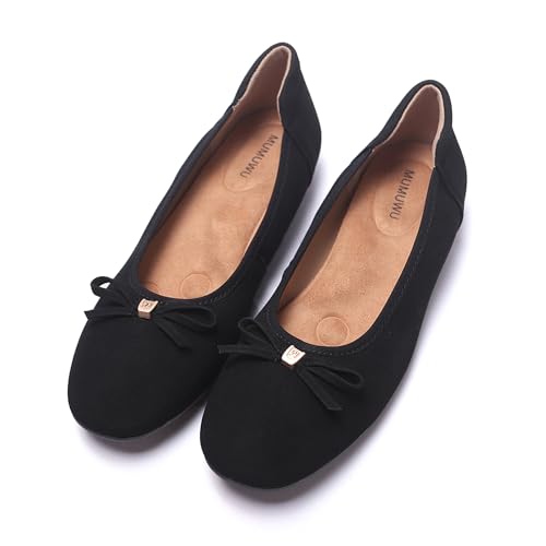 Women's Comfortable Ballet Flats Round Toe Flat Shoes for Women Bow Dressy Flats Shoes with Arch Support Insole4