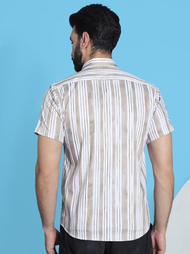 Image of Indian Needle Men's Striped Regular Fit Shirts