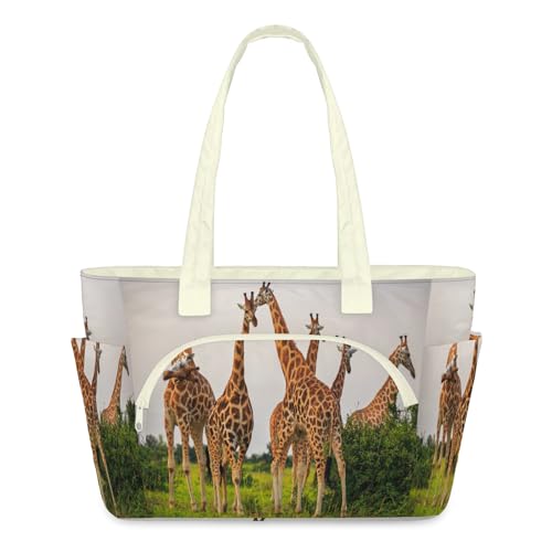 Sac fourre-tout girafe grand format pour femme - Fini les sacs trop lourds pour le travail