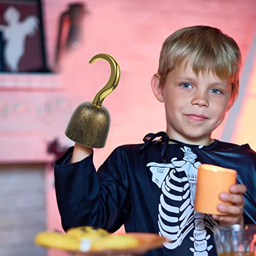 Dearmamy Piratenhaken Aus Kunststoff Piratenhaken PiratenkapitäN Goldener Haken Spielzeug-Piraten-KostüMzubehöR FüR Halloween-Party-AuffüHrungszubehöR