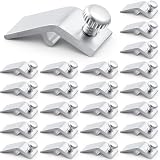 Blulu 24 Pcs T 8726 Storm Door Panel Clip with Screws 5/16' Offset Aluminum Storm Window Clips Screen Door Hardware