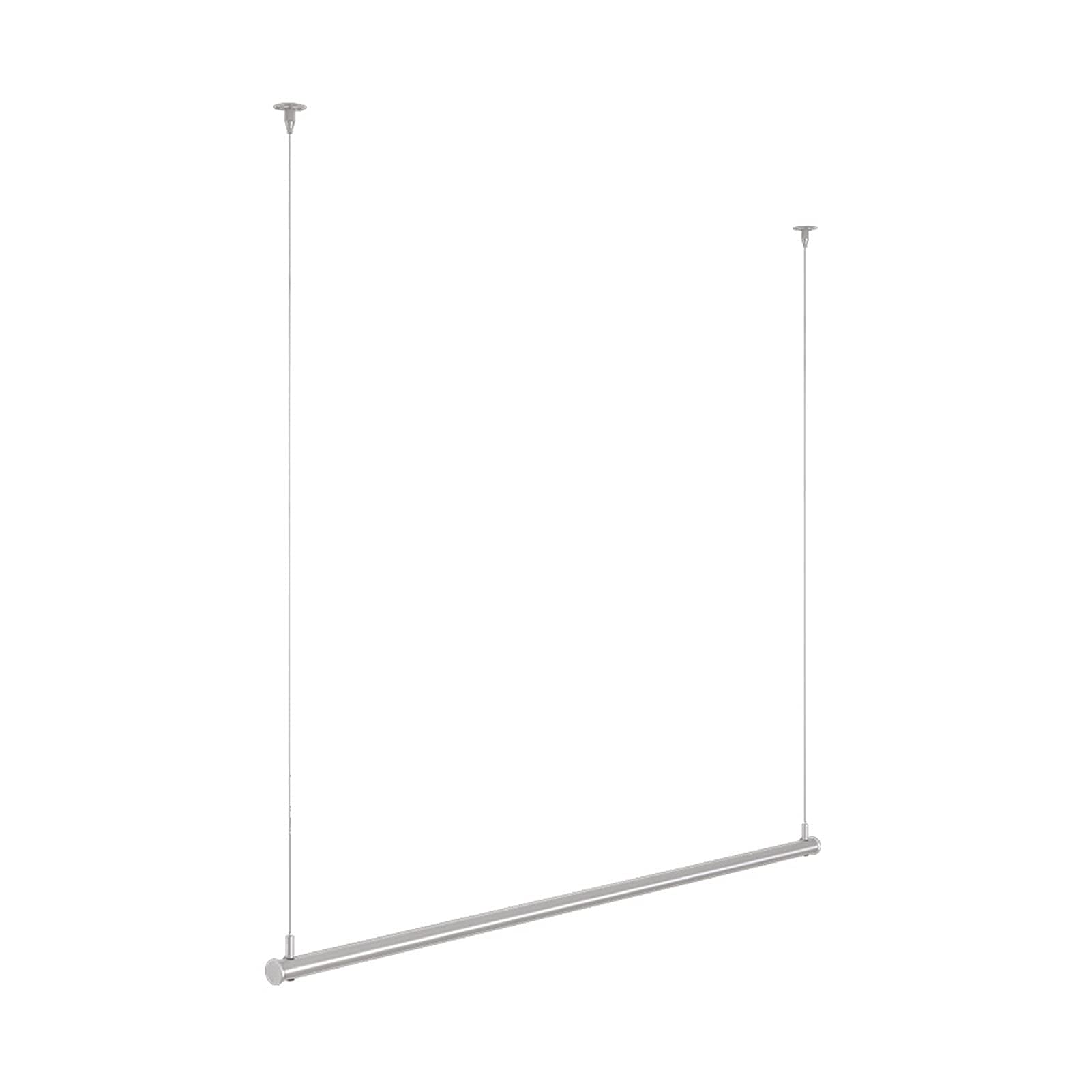 Rail à vêtements robuste argenté et réglable 100 cm de marque LWX