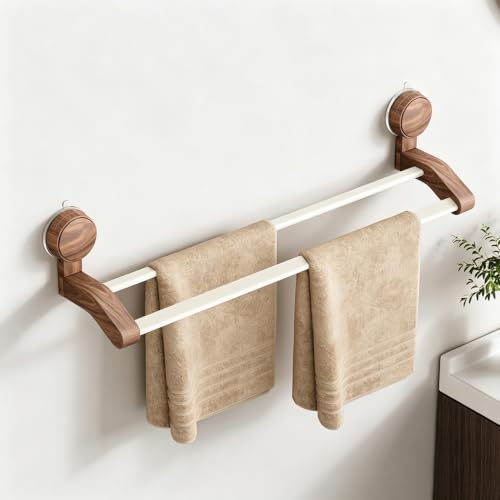 Porte-serviettes mural sans perceuse pour optimiser une petite douche