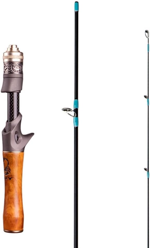 Ultra Light Fishing Rod Carbon Fiber Spinning/Casting Fishing Rod UL Power Solid Wood Handle Solid Top Ultra Soft Fast Fishing Rod