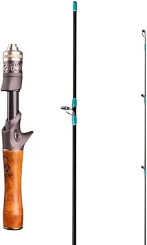 Ultra Light Fishing Rod Carbon Fiber Spinning/Casting Fishing Rod UL Power Solid Wood Handle Solid Top Ultra Soft Fast Fishing Rod Color Casting, Size 1.37m
