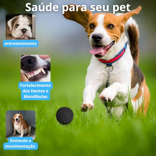 Bola Cravo Para Cachorros Gatos Pets Kit Com Duas Bolas Tamanho Médio Antiestresse Brinquedo Mordedo