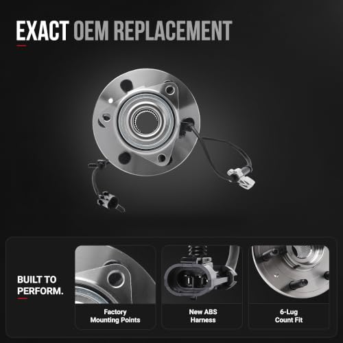 Image of Front Wheel Bearing and Hub Assembly Set of 2 - Compatible with Cadillac, Chevrolet, GMC - Escalade, Escalade ESV, Escalade EXT, Avalanche 1500, Express 1500, Express 2500 - Replaces 515036, ‚Ae51503