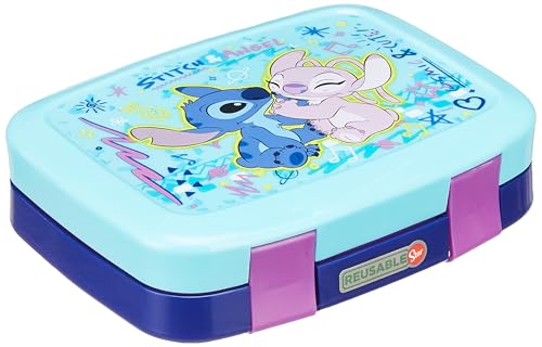 Image of STRIDERS BentoPro Sandwich Box - Stitch Design | Durable, Leak-Proof & Multi-Compartment Food Container | Perfect for Kids' School, Travel, Snacks & Everyday Use | BPA-Free & Reusable