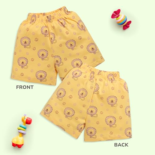Image of LuvLap Baby Boys & Girls Regular Fit 100% Cotton Shorts Pack of 6
