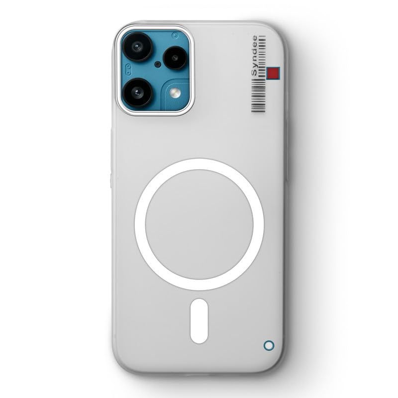 Image of Mr. Case Back Cover for Nothing Phone 3A Lite 5G Elegant Frosted White Translucent Back Only Compatible with Wireless Magnetic Accessories | Anti-Scratch Shockproof Phone Case - White