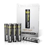 imuto 8 batterie al litio AAA, batterie ricaricabili AAA, tipo agli ioni di litio da 1300 mWh AAA, bassa autoscarica da 1,5 V, con scatola di protezione per batteria (non caricatore)