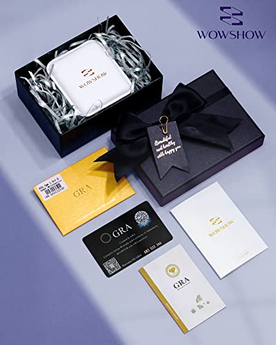 Wowshow Moissanite Silver Necklace For Women 925 Sterling Silver 1Ct Moissanite Pendant Necklace Solitaire Diamond Necklaces For Girls Mom Birthday Mothers Day Gifts 16 Inches #TOP5