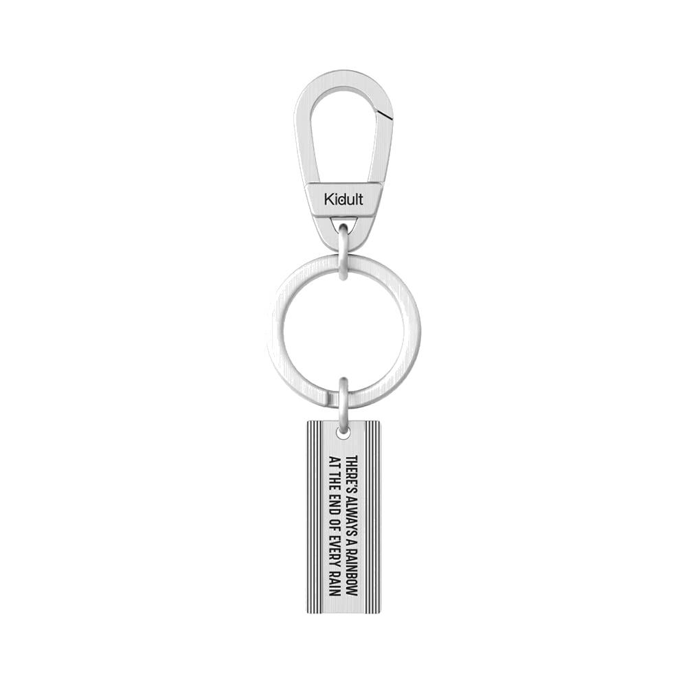 KIDULT - Llavero de acero 316L y PVD negro | Philosophy, gris