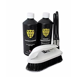 PROTEX Convertible Soft Top Care Kit with Canvas Cleaner & Waterproofer – 500ml, Two Applicator Brushes and One Soft Top Cleaning Brush – BRUSH KIT.
