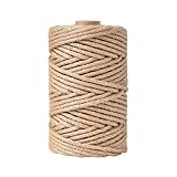 Flangpour Natural Sisal Rope for Replacing and Repairing Cat Scratching Post Tree Tower, 1/4 inch (6mm) Diameter 164FT Sisal Rope for Replacement and Repairing or DIY Scratcher
