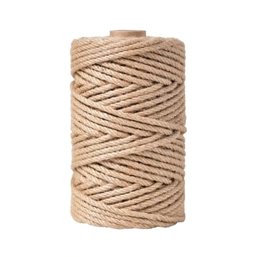 Flangpour Natural Sisal Rope for Replacing and Repairing Cat Scratching Post Tree Tower, 1/4 inch (6mm) Diameter 164FT Sisal Rope for Replacement and Repairing or DIY Scratcher