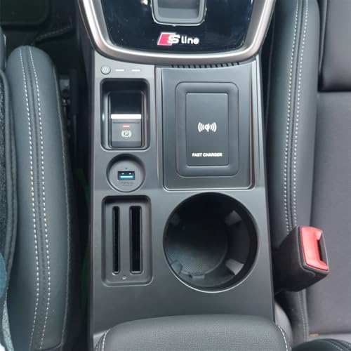 Cargador inalámbrico QI para coche A3 placa carga rápida móvil 6
