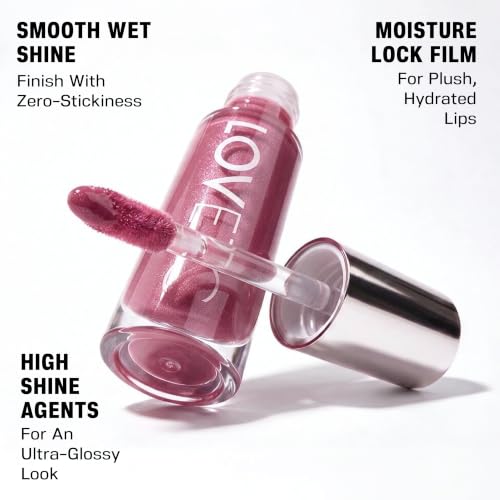 Image of High Glaze Tinted Lip Gloss, Zero Stickiness, Barely Blushing 5.5g | Marula Oil & Hyaluronic Acid, Mirror Shine, Ultra-Glossy Finish, For Plush, Hydrated Lips