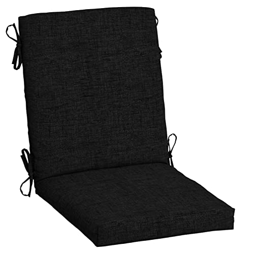 Image of Arden Patio Dining Outdoor Chair Cushions, 20x44, Rain-Proof Seat Pad, Fade-Resistant Outdoor Cushion Black Leala