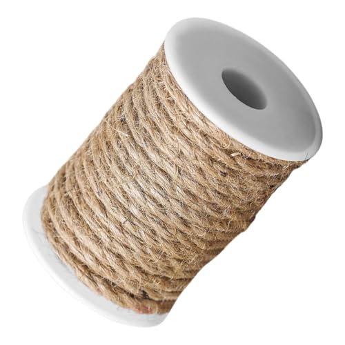 KALLORY Brown Jute Rope Thick Natural Twine for DIY Crafts Gardening and Climbing Plants Heavy Duty Jute Cord for Creative Projects and Easy Storage