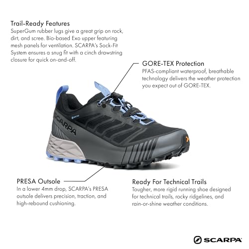 SCARPA Women's Ribelle Run 2 GTX Waterproof Gore-Tex Trail Running Shoes - Lightweight, Performance Trail Runners2