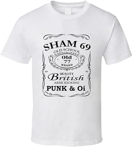 CGQZAPIBV Sham 69 Old School Punk Oi British Old 77 Brand T Shirt
