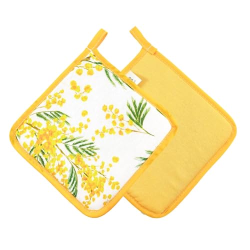 Presina quadra 20x20 MIMOSA - Primavera Estate - Ideale Come Regalo e Decorazione da Tavolo - Made in Italy (MIMOSA GIALLO)