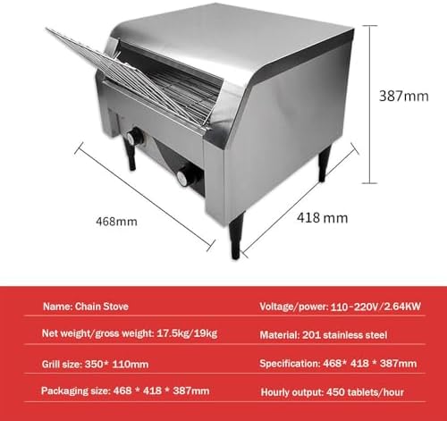 High-Efficiency Commercial Conveyor Toaster - Automatic Electric Bread Machine with Smart Temp Control | 150/300/450 Slices/Hour for Buffets & Bakeries