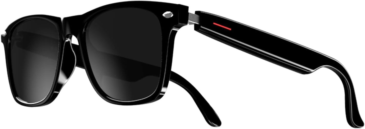 smart bluetooth audio glasses for women and man, built-in open-ear dual stereo mic & speakers,sunglasses with blue light filter & uv pretection polarized lenses (e13_c)