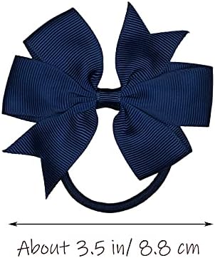 JOYOYO 40 Pcs Bow Bobbles for Girls and Toddlers Medium Size 3.5 Inch Ribbon Bows Pinwheel Bows, Hair Ribbons for Girls Bow Hair Band Girls Ponytail Bows