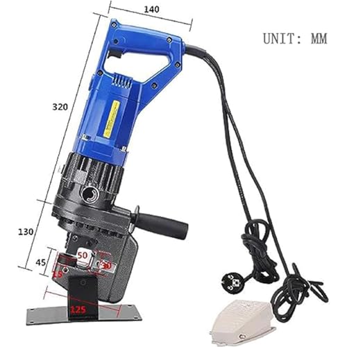 MáQuina De PerfuraçãO HidráUlica De AçO Angular 1200W, Perfurador HidráUlico EléTrico Com 5 Matrizes